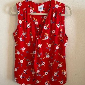 Cabi 5734 red sleeveless top.